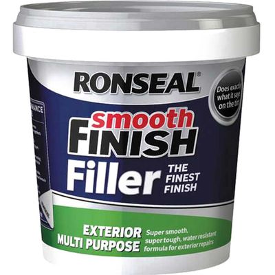 Ronseal 36562 Smooth Finish Exterior Multipurpose Ready Mix Filler Tub 1.2Kg