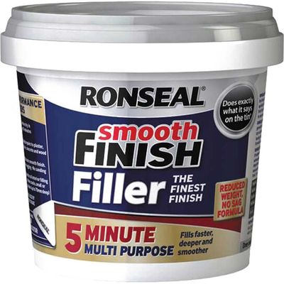 Ronseal 36563 5 Minute Multipurpose Smooth Finish Filler Tub 290Ml