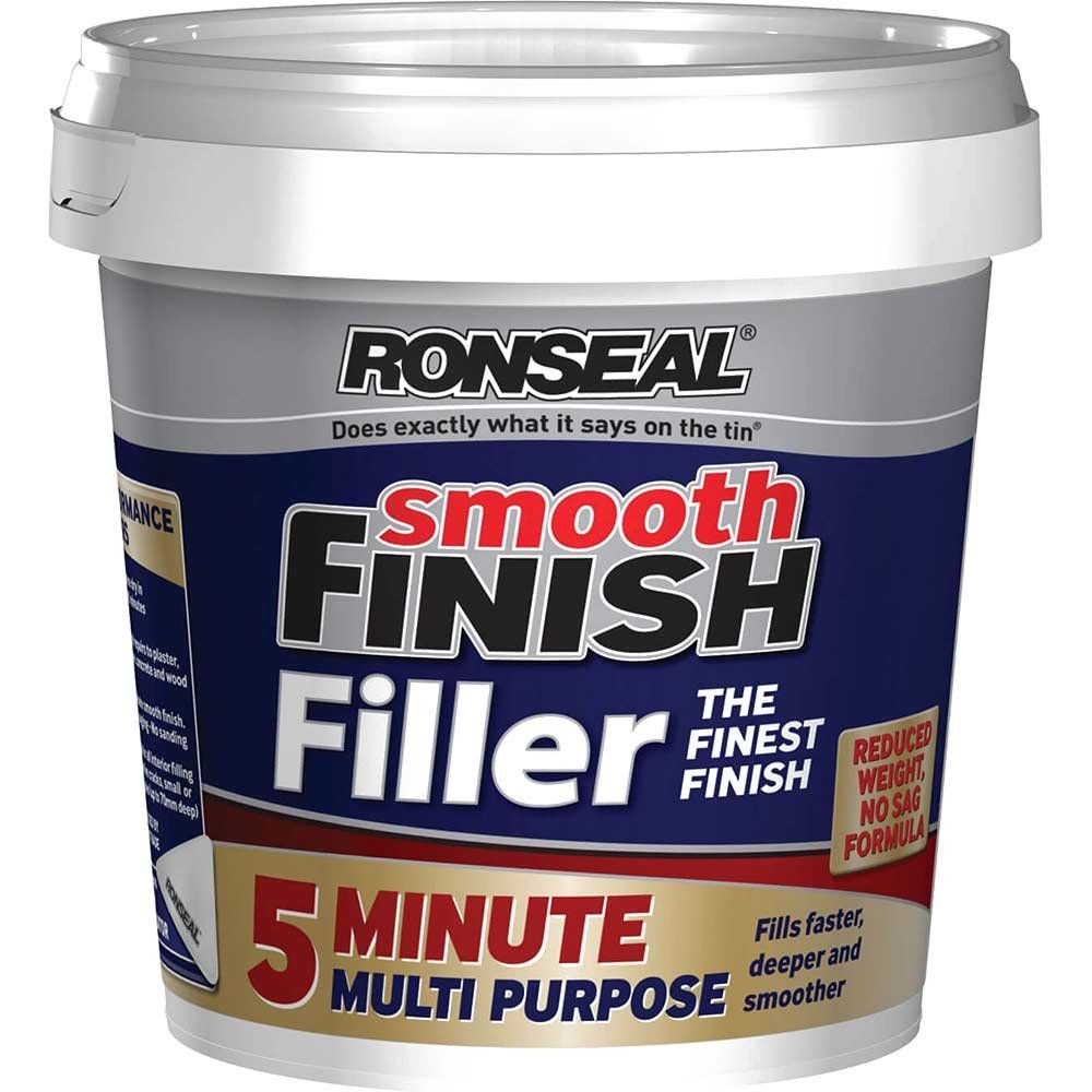 Ronseal 36564 Smooth Finish 5 Minute Multipurpose Filler Tub 600Ml - Image 1
