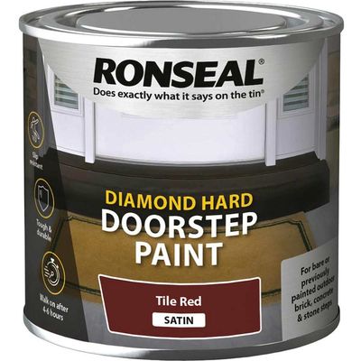 Ronseal 36658 Diamond Hard Doorstep Paint Red 250Ml