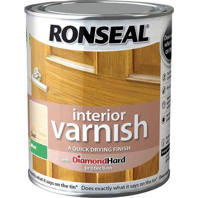 Ronseal 36877 Interior Varnish Quick Dry Matt Clear 750Ml