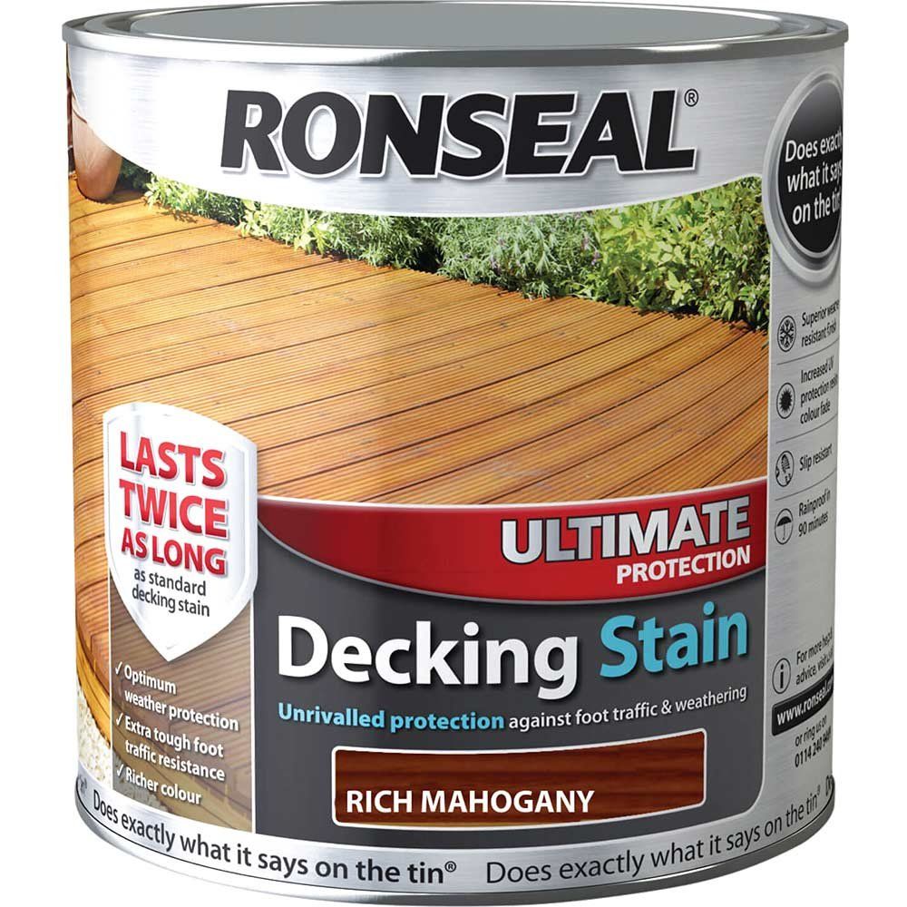 Ronseal 36909 Ultimate Protection Decking Stain Rich Mahogany 2.5 Litre - Image 1