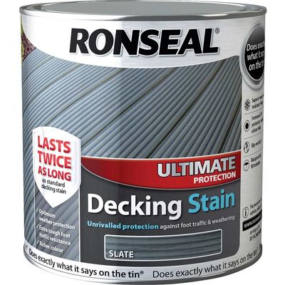 Ronseal 36913 Ultimate Protection Decking Stain Slate 2.5 Litre