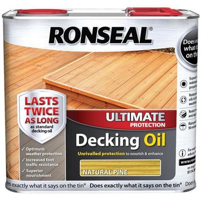 Ronseal 36936 Ultimate Protection Decking Oil Natural Pine 2.5 Litre - Thumbnail 2