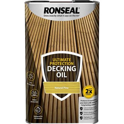 Ronseal 37300 Ultimate Protection Decking Oil Natural Pine 5 Litre