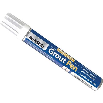 Ronseal 37323 One Coat Grout Pen Brilliant White 7Ml