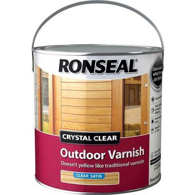 Ronseal 37366 Crystal Clear Outdoor Varnish Satin 2.5 Litre