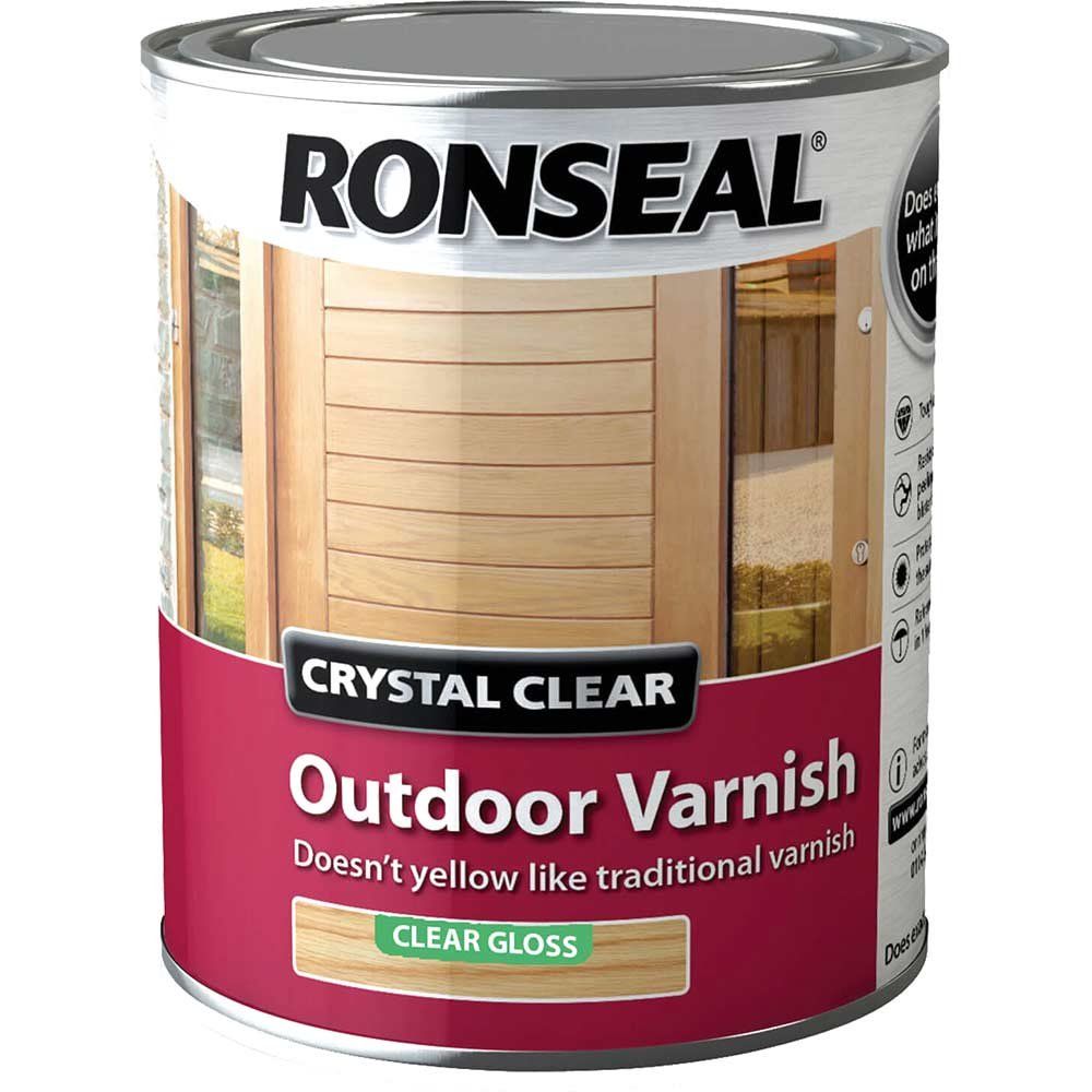Ronseal 37369 Crystal Clear Outdoor Varnish Matt 2.5 Litre - Image 1