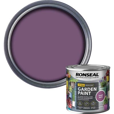 Ronseal 37377 Garden Paint Purple Berry 250Ml