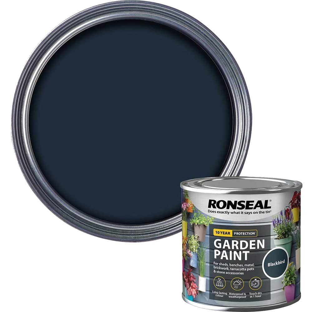 Ronseal 37382 Garden Paint Blackbird 250Ml - Image 1