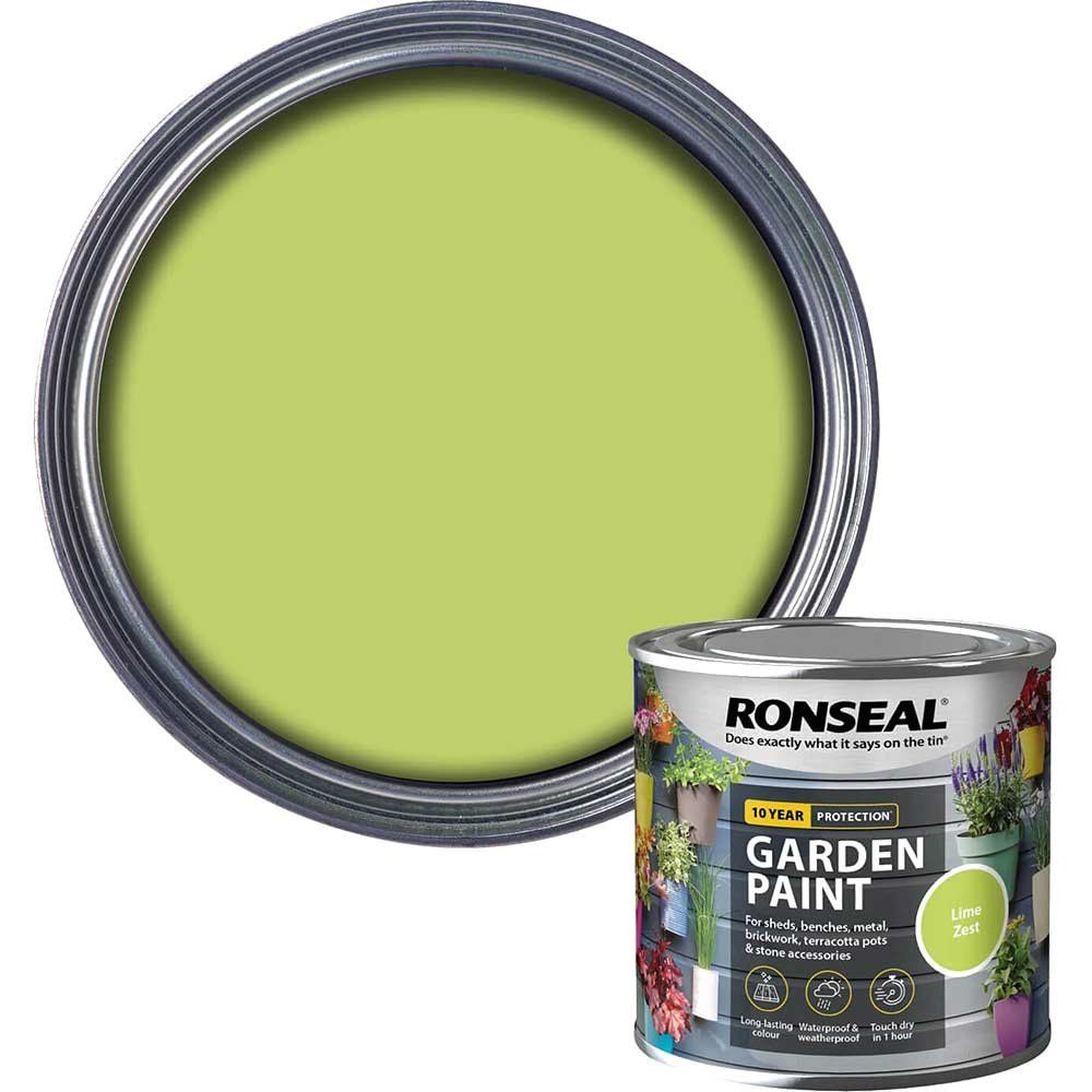 Ronseal 37388 Garden Paint Lime Zest 250Ml - Image 1