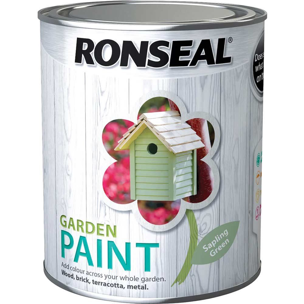 Ronseal 37394 Garden Paint Sapling Green 750Ml - Image 1