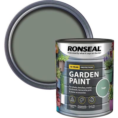 Ronseal 37395 Garden Paint Sage 750Ml