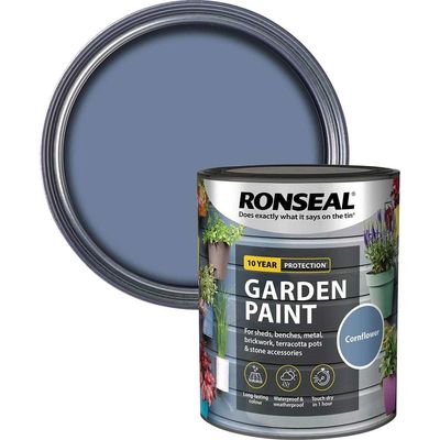 Ronseal 37399 Garden Paint Cornflower 750Ml