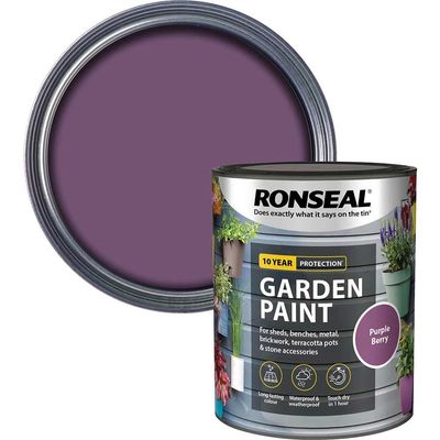 Ronseal 37401 Garden Paint Purple Berry 750Ml