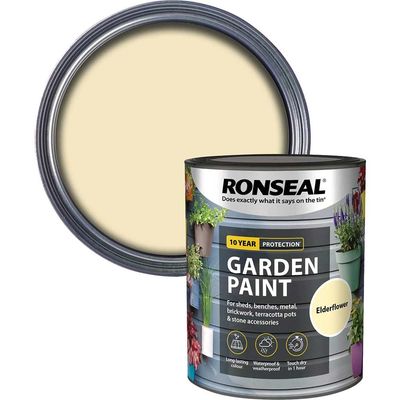 Ronseal 37403 Garden Paint Elderflower 750Ml