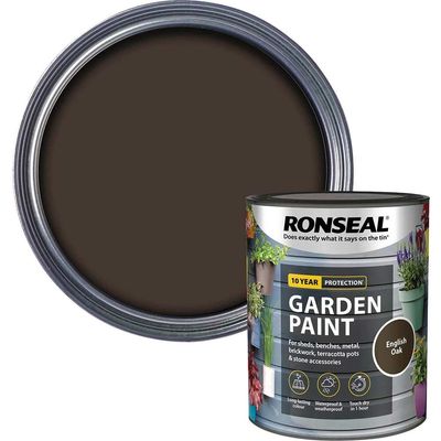 Ronseal 37405 Garden Paint English Oak 750Ml