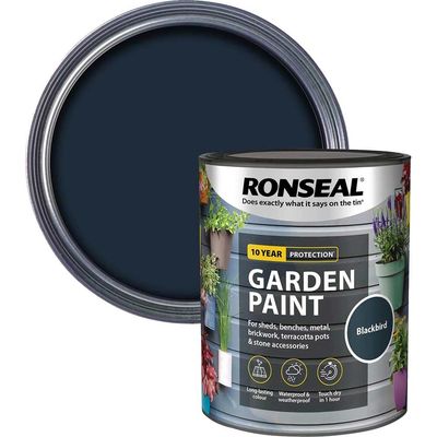 Ronseal 37406 Garden Paint Blackbird 750Ml