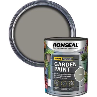 Ronseal 37408 Garden Paint Slate 750Ml