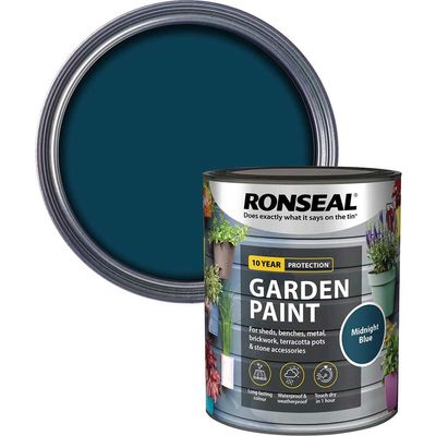 Ronseal 37413 Garden Paint Midnight Blue 750Ml