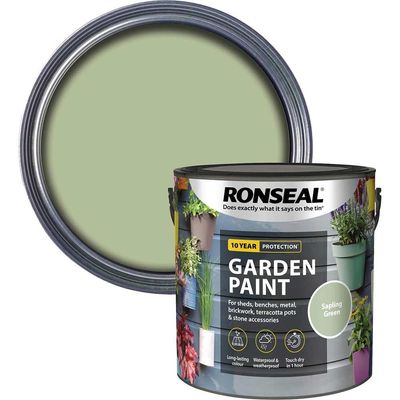 Ronseal 37418 Garden Paint Sapling Green 2.5 Litre