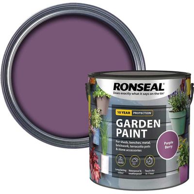 Ronseal 37425 Garden Paint Purple Berry 2.5 Litre