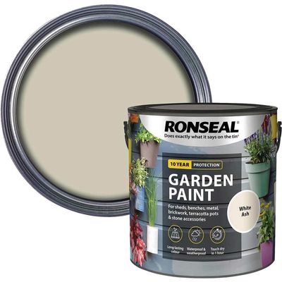 Ronseal 37426 Garden Paint White Ash 2.5 Litre