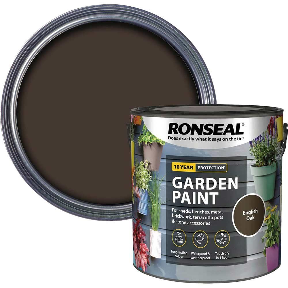 Ronseal 37429 Garden Paint English Oak 2.5 Litre - Image 1