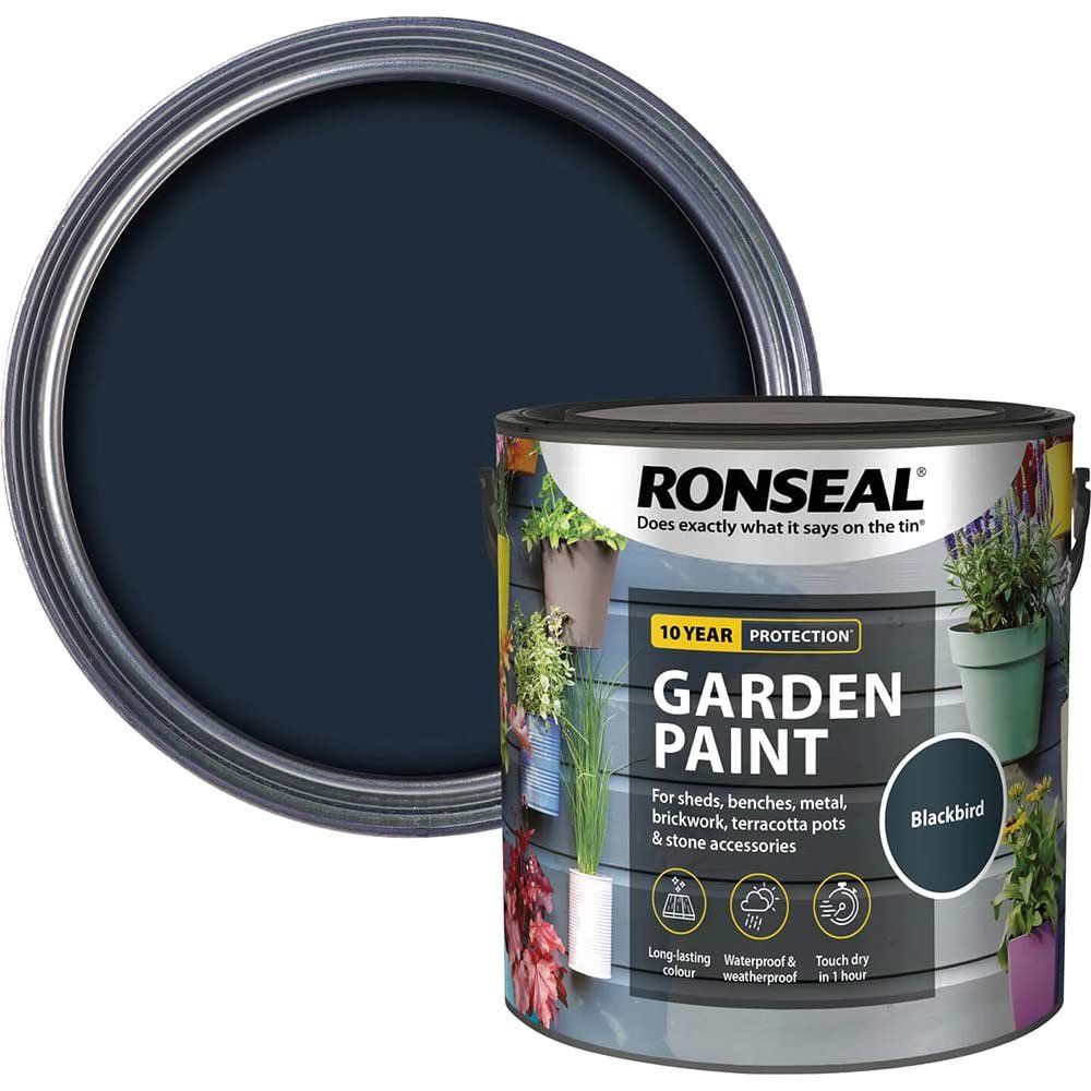 Ronseal 37430 Garden Paint Blackbird 2.5 Litre - Image 1