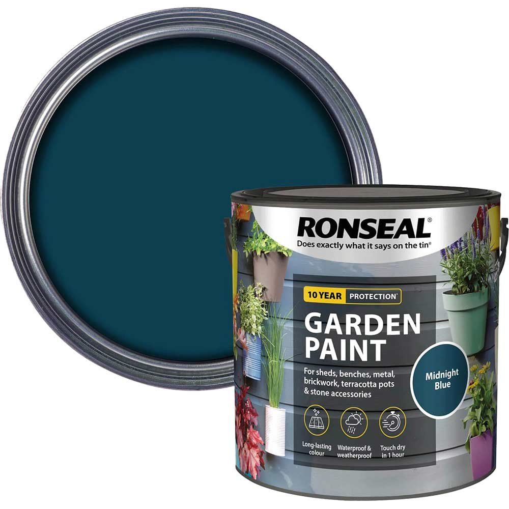 Ronseal 37434 Garden Paint Midnight Blue 2.5 Litre - Image 1