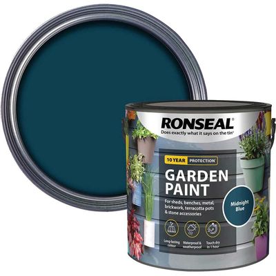 Ronseal 37434 Garden Paint Midnight Blue 2.5 Litre