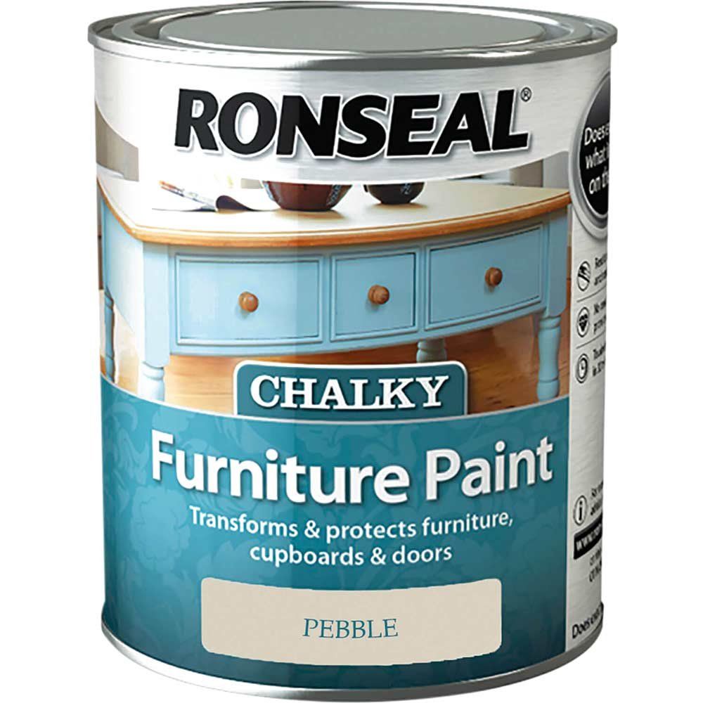 Ronseal 37485 Chalky Furniture Paint Pebble 750Ml - Image 1