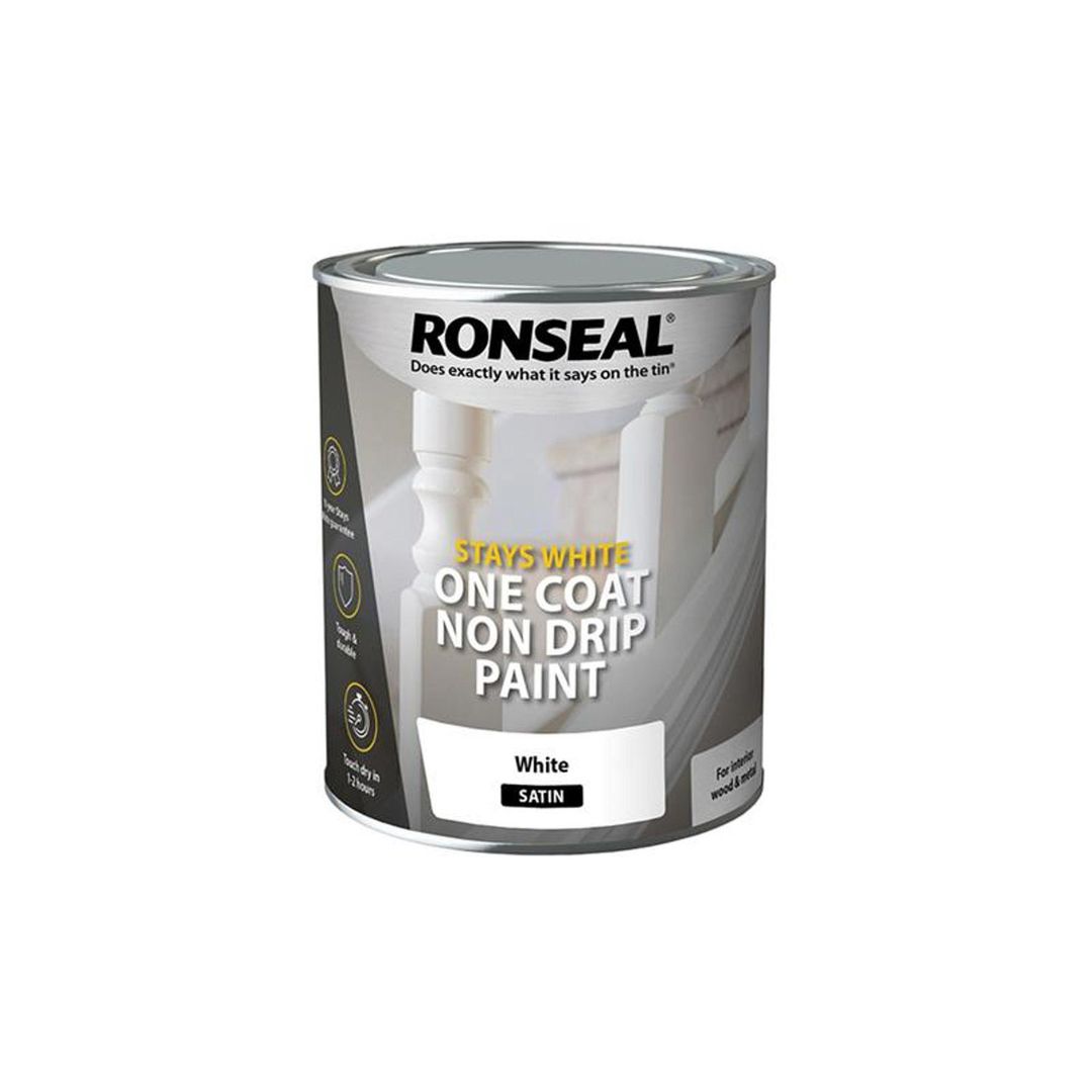 Ronseal 37518 Stay White One Coat Satin 750Ml - Image 1