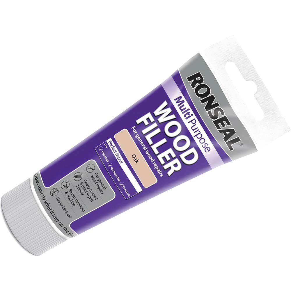 Ronseal 37531 Multipurpose Wood Filler Tube Oak 100G - Image 1