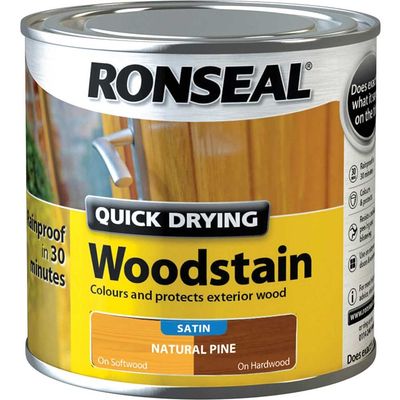 Ronseal 37535 Quick Drying Woodstain Satin Natural Pine 250Ml