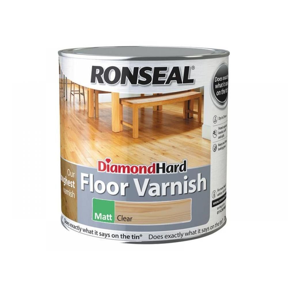 Ronseal 37539 Diamond Hard Floor Varnish Matt 2.5 Litre - Image 1