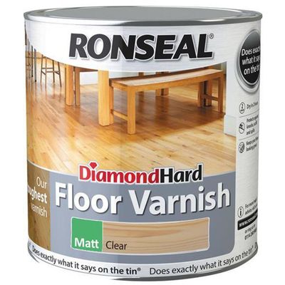Ronseal 37539 Diamond Hard Floor Varnish Matt 2.5 Litre - Thumbnail 2