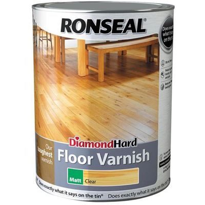 Ronseal 37540 Diamond Hard Floor Varnish Matt 5 Litre - Thumbnail 2