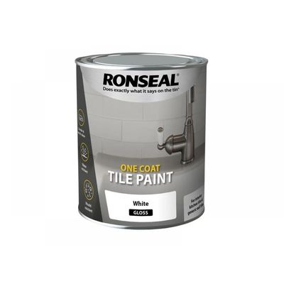 Ronseal One Coat Tile Paint 750ml - White