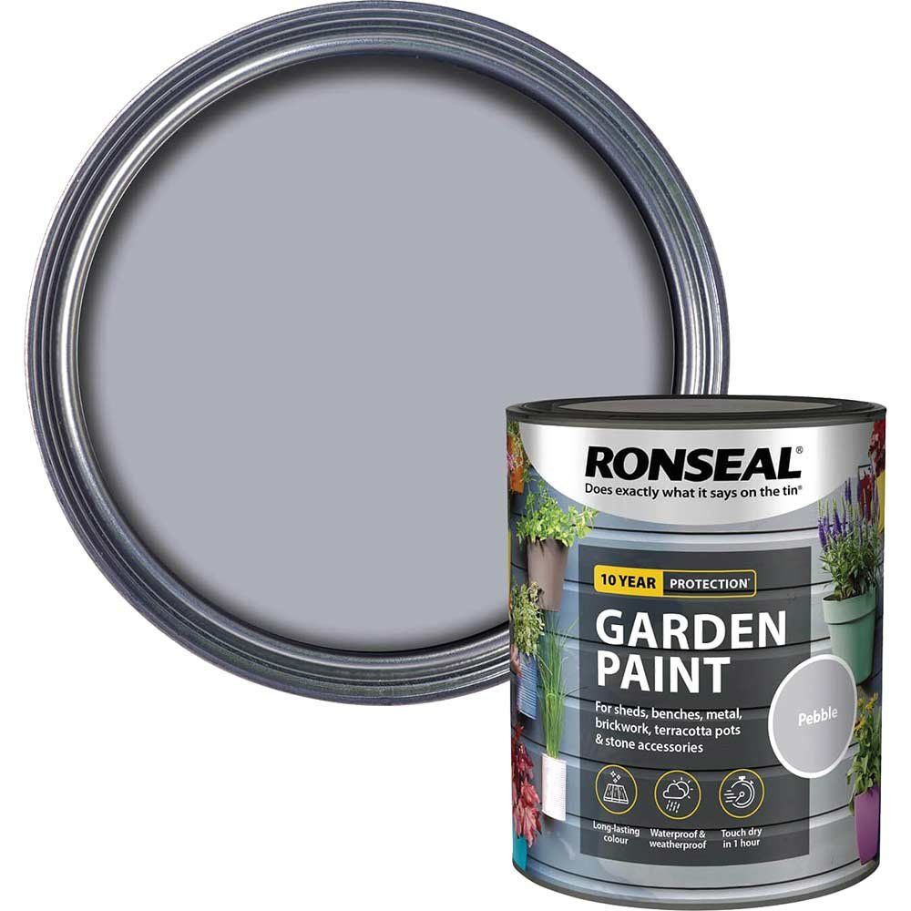 Ronseal 38265 Garden Paint Pebble 750Ml - Image 1