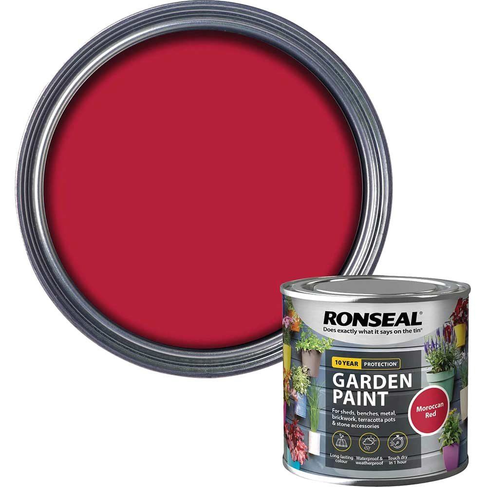 Ronseal 38268 Garden Paint Moroccan Red 250Ml - Image 1