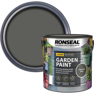 Ronseal 38509 Garden Paint Charcoal Grey 2.5 Litre