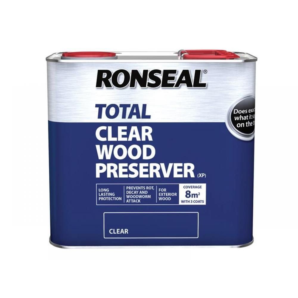 Ronseal 38584 Trade Total Wood Preserver Clear 2.5 Litre - Image 1