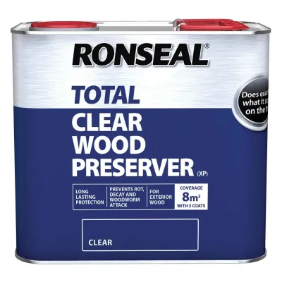Ronseal 38584 Trade Total Wood Preserver Clear 2.5 Litre - Thumbnail 2