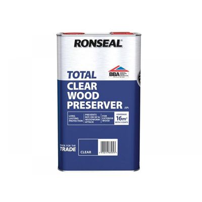 Ronseal 38589 Trade Total Wood Preserver Clear 5 Litre