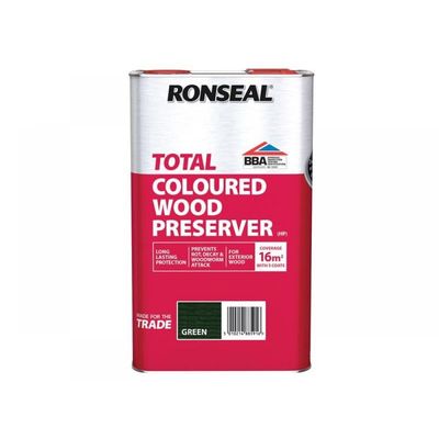 Ronseal 38591 Trade Total Wood Preserver Green 5 Litre