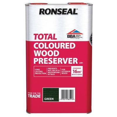 Ronseal 38591 Trade Total Wood Preserver Green 5 Litre - Thumbnail 2