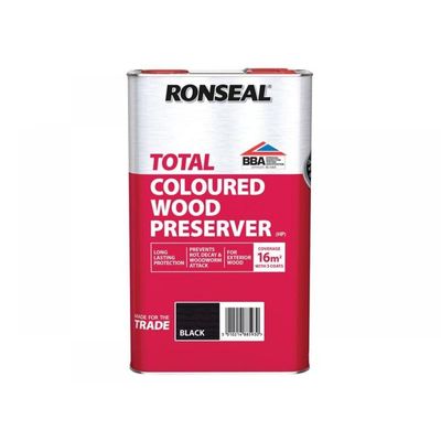 Ronseal 38593 Trade Total Wood Preserver Black 5 Litre