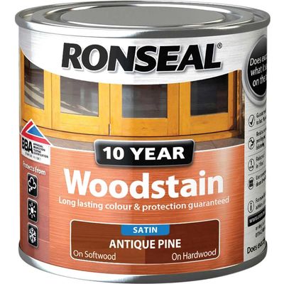 Ronseal 38665 10 Year Woodstain Antique Pine 250Ml