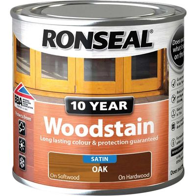 Ronseal 38668 10 Year Woodstain Oak 250Ml